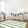 thumbnail image 3 of Area Rug 5'x7' Geometric Sage Green Stripes Washable Area Rugs Non Shedding Floor Carpet Rubber Backing Non-Slip Indoor Mats for Living Room Bedroom Kitchen, 3 of 8