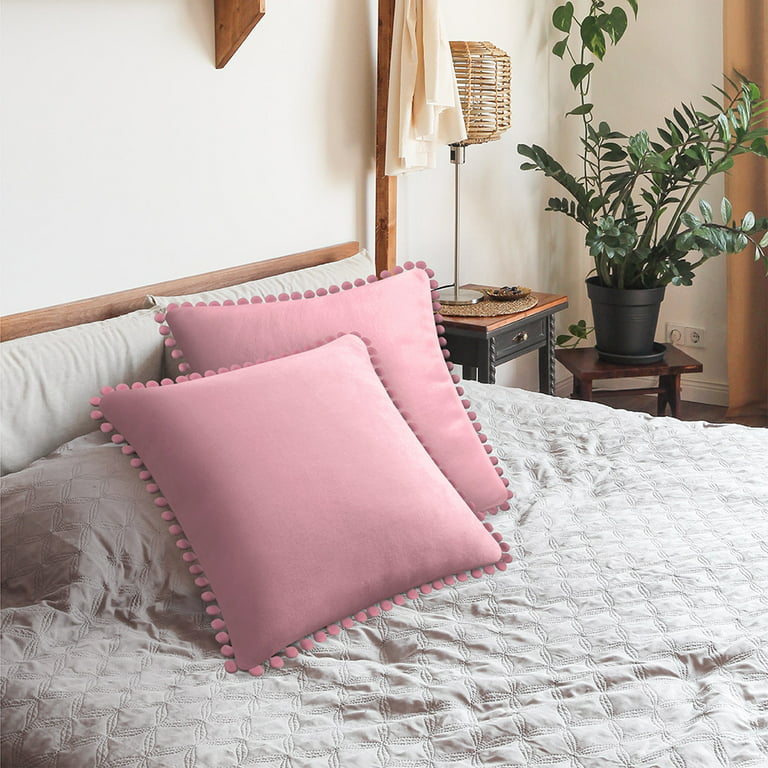 CASA BOHO Lumbar Pillow Cover Pink Decor Boho Throw Pillows for Bed  Decorative Pillows for Couch Boho Long Pillow for Bed Pink Pillows  Decorative