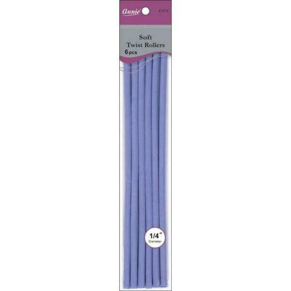 annie soft twist rollers, lavender, 6 count