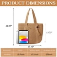 thumbnail image 5 of AOUNQ Straw Handbags for Women Woven Summer Purses Beach Tote Bag with Zipper Carry on Bags for Vacation Travel, 5 of 7