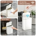 thumbnail image 4 of PrettyCare 2 Packs Trash Cans, 4.6 Gal Automatic With Lid Touchless Small Plastic Garbage Can, for Kitchen,Living Room,Bedroom, Bathroom, White, GW01, 4 of 13