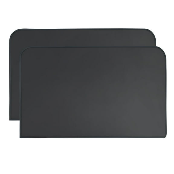 OFFCURVE Car Side Window Shade - Universal Reversible Magnetic Car window curtains for Baby and Kids, Car shade,- 2 Piece of Solid Black