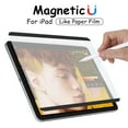 thumbnail image 2 of Like Paper Film For Ipad Pro 11 12.9 12 9 13 2024 10.9 10th Gen Air 5 4 3 10.2 7/8/9th Generation Mini 6 Removable Magnetic Film Air 4 2020, 2 of 7