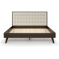 Dg Casa Soloman Mid Century Modern Upholstered Platform Bed Frame