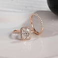 thumbnail image 6 of vylahjewellery Luxury Moissanite Engagement Ring Double Band Vermeil Rose Gold Anniversary Ring Customize Wedding Jewelery Halo Radiant Shape Birthday Gift For Her, 6 of 8