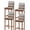 Brown, variant on Yellow Grey Bar Stool Covers Set of 4, Vintage Stripe Farmhouse Wood Grain Ombre Stretch Washable Bar Chair Covers with Backs, Removable Pub Counter Height Chair Cover for Kitchen Dining Room Cafe