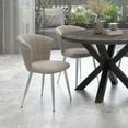 thumbnail image 4 of Chaise, Jeu de 2 en Velours et Métal - Gris, 4 of 7