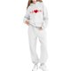 thumbnail image 4 of Conjunto de sudadera con capucha de manga larga para niños con estampado en forma de corazón y pantalones deportivos con lazo en las piernas, conjunto deportivo informal de dos piezas para niños, poli, 4 of 5
