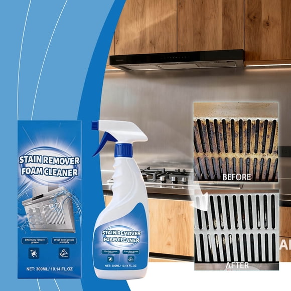Limpiador de manchas de aceite de cocina 300ml | Spray desengrasante para grasas, cocinas, electrodomésticos | Solución de limpieza multisuperficie | No Fórmula | Resultados rápidos y sin esfuerzo