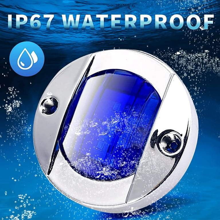 10Pcs LED Boat Interior Lights,IP67 Waterproof 12V Round Marine