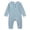 Light Blue, variant on Ulanda Unisex Infant Boy Girl Long Sleeve Romper Cotton Solid Bodysuit One Piece Jumpsuit Newborn Baby Outfits (Dark Blue, 8-12 Months)