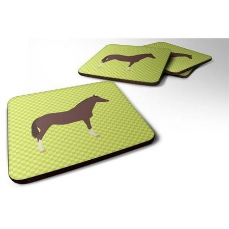 

English Thoroughbred Horse Green Foam Coaster - Green - 3.5 inches by 3.5 inches