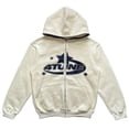 thumbnail image 1 of Ropa sudadera con capucha retro de gran tamaño con estampado de alquitrán Y2k treet Hip--caqui-S Sincero Electrónica, 1 of 2