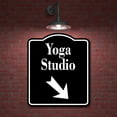 thumbnail image 2 of Yoga Studio 45 Degree Down Right Arrow BLACK Aluminum Composite Sign, 20"x24", 2 of 9