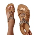 thumbnail image 4 of Women's Sandals Elegant Summer Fuzzy Sandals for Women Rhinestone Sandals for Women Toe Separator Comfortable Orthopaedic Open Toe Sandals for Women Women's Walking Sandals Footbed, 4 of 9