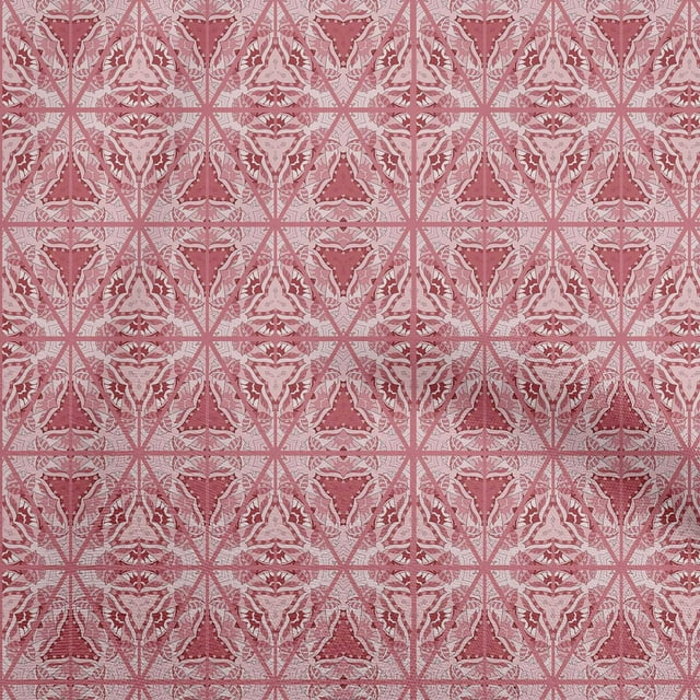 oneOone Rayon Pink Fabric African Sewing Craft Projects Fabric Prints By Yard 56 Inch Wide