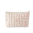 thumbnail image 2 of Personalized Floral Makeup Bag – Custom Rope Embroidery Monogrammed Cosmetic Pouch,C, 2 of 9
