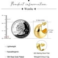 thumbnail image 6 of Chunky Gold Hoop Earrings for Women, 14K Gold Plated Hoop Earrings Lightweight Stainless Steel Hollow Open Hoops Hypoallergenic Earrings Fashion Jewelry for Women, 6 of 14