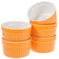 thumbnail image 1 of EeaseMX cuencos de cerámica para hornear, resistentes a altas temperaturas, de mimbre, sin asas, para postre, pequeños, para cocina casera (naranja), 1 of 8