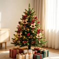 thumbnail image 6 of Qjidjing Christmas Tree Ornaments, Xmas Hanging Wind Chime Pendants with Red Bow, for Xmas Tree, Front Door, Car Interior Decor, 6 of 6
