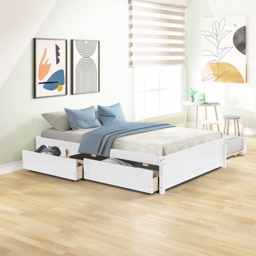 Storage Twin Daybed With Trundle And 2, White Twin Daybed With Trundle And Storage Drawers