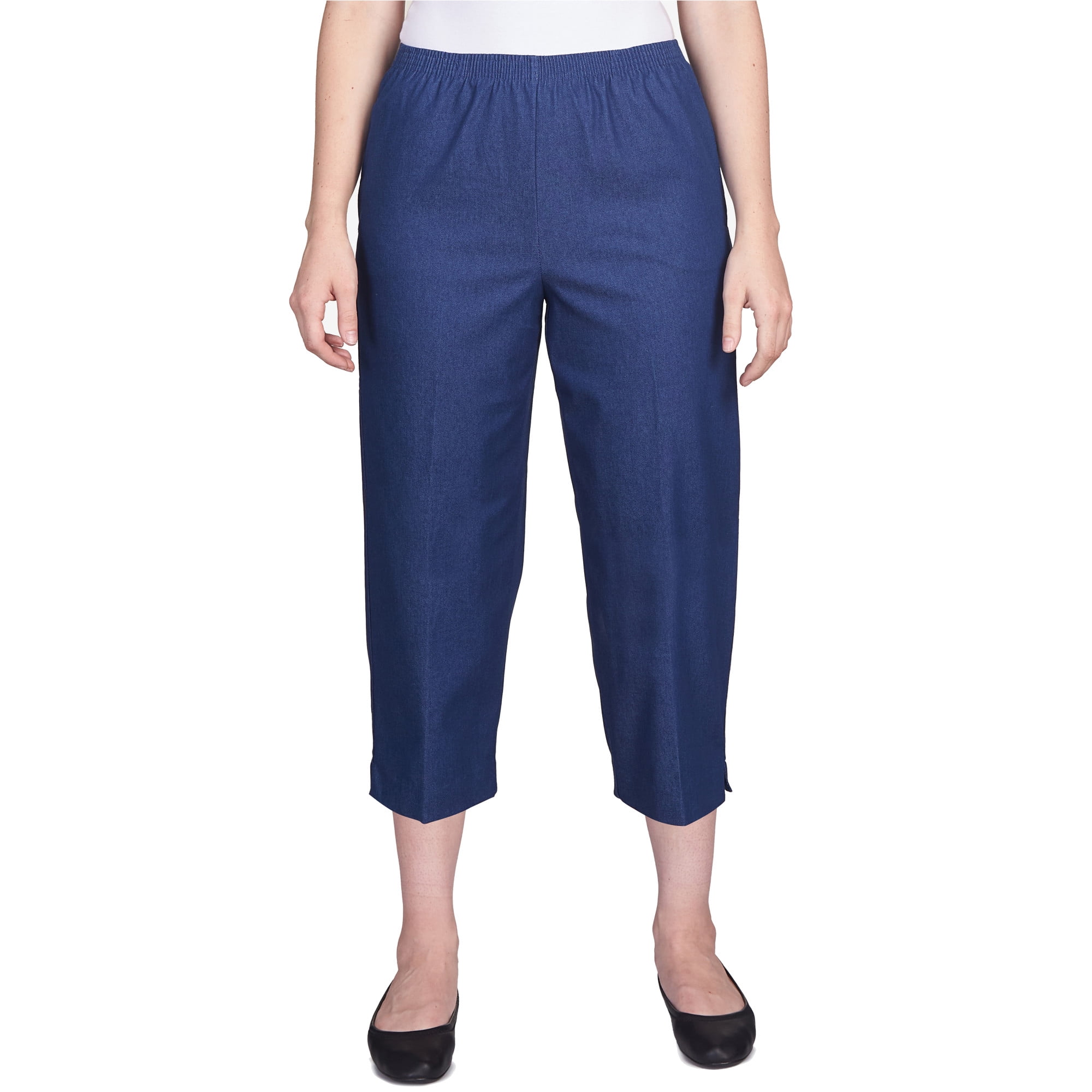 Alfred Dunner Womens Relaxed Fit Denim Capri Walmart