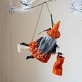 thumbnail image 4 of 3Pcs Halloween Witch Dolls, Flying Witch Decor with Broom, Halloween Tree Topper Hanging Decorations, Plush Ornament for Desktop Fireplace Table Decor Party, 4 of 6