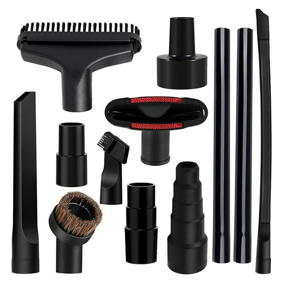 12PCS Universal Vacuum Attachments 1-1/4In Vacuum Cleaners Accessories Brush Extension Wand Nozzle Crevice Tool Wet Dry
