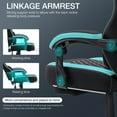 thumbnail image 6 of Hoffree Gaming Chair with Massage Fabric Office Chair with footrest for Adults, Ergonomic Gamer Chair with Headrest and Lumbar Support for Office Gaming, 440 LBS, 6 of 10