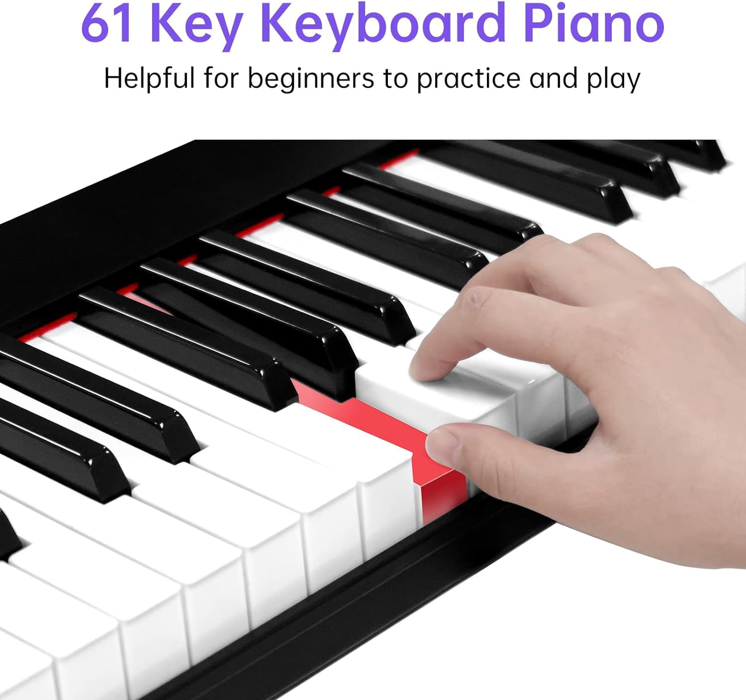 TERENCE Electronic Piano with 61 Semi Weighted Keys