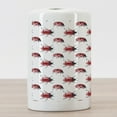 thumbnail image 3 of Watercolor Ceramic Toothbrush Holder, Lady Bug Pattern Animal Design Insect Ornamental Spring Image, Decorative Versatile Countertop for Bathroom, 4.5" X 2.7", Vermilion Black White, 3 of 4