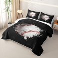 thumbnail image 3 of Erosebridal Splatter Baseball Quilt Full, Eat Sleep Sports Icon Full Bedspread Sets for Boys and Girls, 3pcs, 3 of 7