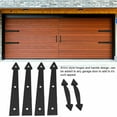 thumbnail image 4 of Magnetic Decorative Garage Door Hardware, 2 Handles and 4 Hinges Kit for Door Carriage Accents, Black, 4 of 10