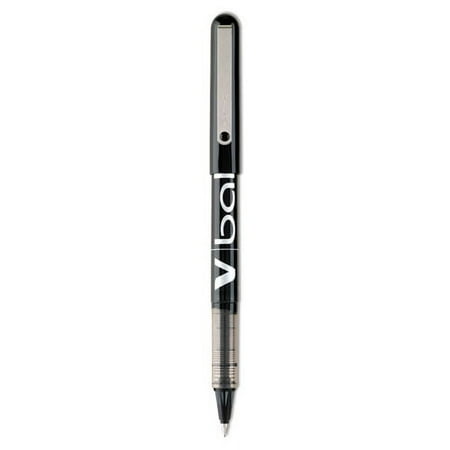 Vball Liquid Ink Roller Ball Pen, Stick, Extra-Fine 0.5 Mm, Black Ink, Black Barrel, Dozen | Bundle of 2 Dozen