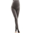 thumbnail image 3 of Maternity Thermal Tights, Women's Plus Size Fleece Lined Pregnancy Leggings, Thin Warm Support Tights for Everyday Comfort, Fall, Winter and Maternity Wear Gray1 One Size, 3 of 9