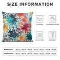 thumbnail image 6 of Jiayy Flower Throw Pillow Covers  - Watercolor Floral Cushion Cases Set of 2 Modern Art Pillowcases Fireworks Shaped Flowers Decorative Pillow Cover for Couch Bedroom, 6 of 6