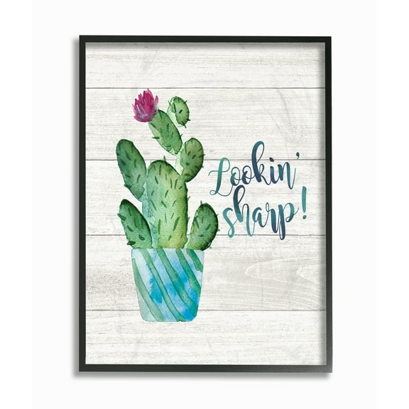 The Stupell Home Decor Collection Looking Sharp Cactus Wall Art