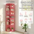 thumbnail image 2 of Hassch 72-Inch Freestanding Rotating Shoe Rack, 7-Tier 360° Spinning Shoe Organizer Tower, Bag Display Shelf Storage Round Carousel, Neat and Elegant Shoe Storage Solution (Pink), 2 of 10