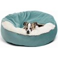 thumbnail image 1 of Cat Bed Comfortable Round Dog Bed Soft Pet Bed XZ025 (48 * 20, Cyan), 1 of 5