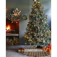 thumbnail image 3 of Brown Plaid Christmas Tree Skirt 36 Inches Large Christmas Skirt Tree, Farmhouse Buffalo Checkered Retro Tree Skirt Christmas Decorations for Fireplace Party Holidays Indoor Outdoor, 3 of 7