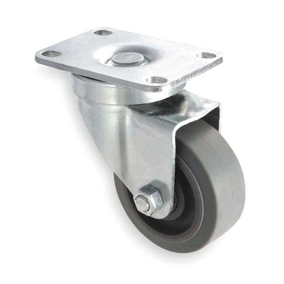Manufacturer Varies Plate Caster,Swivel,Rubber,4 1/4"H 1UHY2