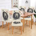 thumbnail image 2 of Yayeee 2 Pack Dining Chair Covers Stretch Parson Chairs Slipcovers Seat Protector, Beige Astronaut Space, 2 of 6