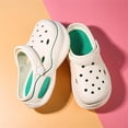 thumbnail image 5 of Women Adult Clogs Slip-on Cushion Platform Garden Shoes Non-slip Fashion Outdoor Beach Shoes, 5 of 14