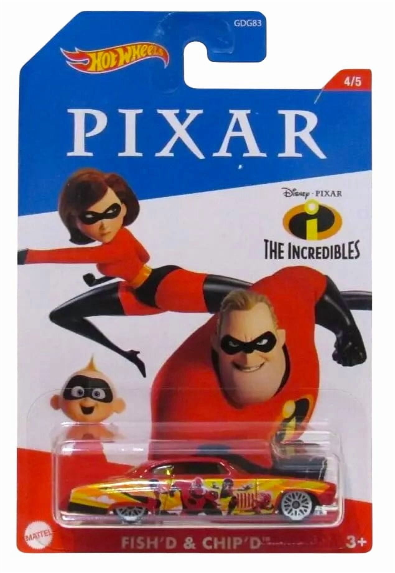 Hot Wheels 2020 Bundle of 5 Disney Pixar Toy Story, Monster's Inc, Finding Nemo, Incredibles, Cars