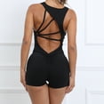 thumbnail image 5 of Conjunto de yoga de una pieza ajustado para mujer, mono de una pieza sin espalda, pantalones cortos ajustados para entrenamiento, mono deportivo ajustado para gimnasio y fitness, 5 of 5