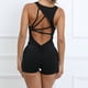 thumbnail image 5 of Conjunto de yoga de una pieza ajustado para mujer, mono de una pieza sin espalda, pantalones cortos ajustados para entrenamiento, mono deportivo ajustado para gimnasio y fitness, 5 of 5