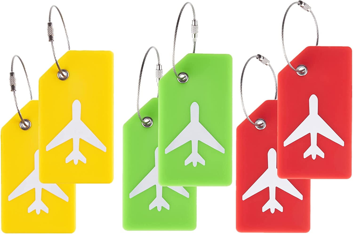 6 Pack Luggage Tags for Suitcases AntiLoss Luggage Identifier with