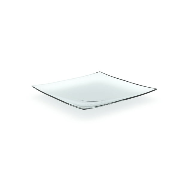 Mini Platito Cóncavo De Plástico Elegante Para Postres-Desechables para fiestas. Exquisite Table Platito Concavo/60 pz