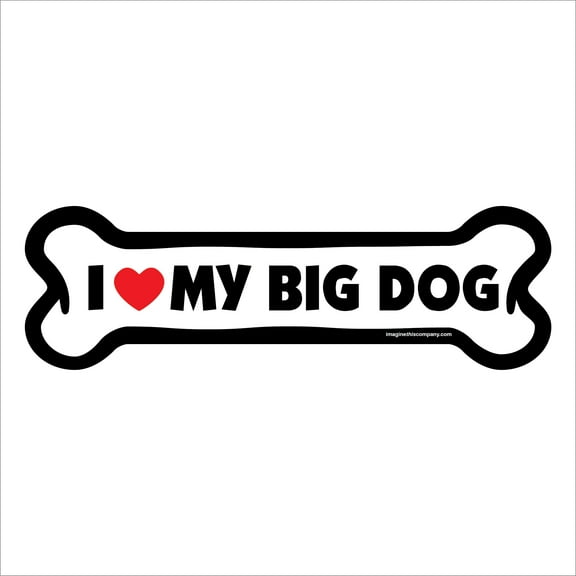 I Love My Big Dog Large Bone Magnet