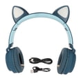 thumbnail image 1 of Auriculares para juegos con orejas de gato,Auriculares para juegos con orejas de gato Lindos auriculares con orejas de gato Juego sobre auriculares Meticulosamente diseñados, 1 of 9